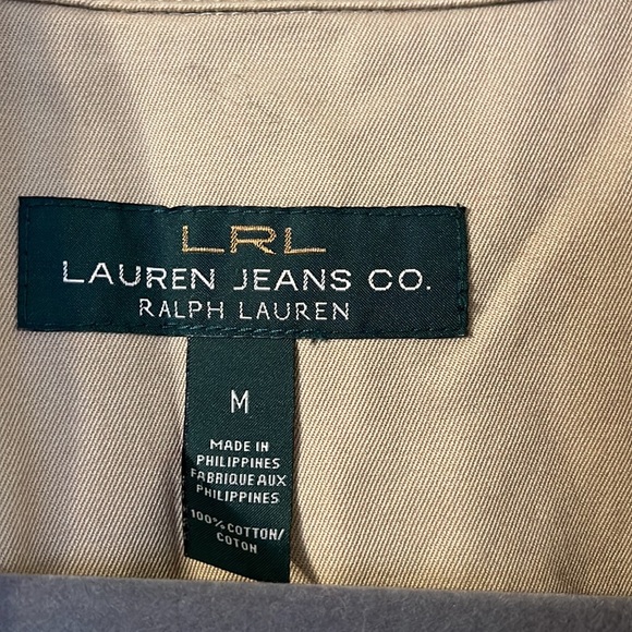 Lauren Ralph Lauren Jeans Co. Cotton Casual Blazer Tan Womens Size Medium - Picture 4 of 5